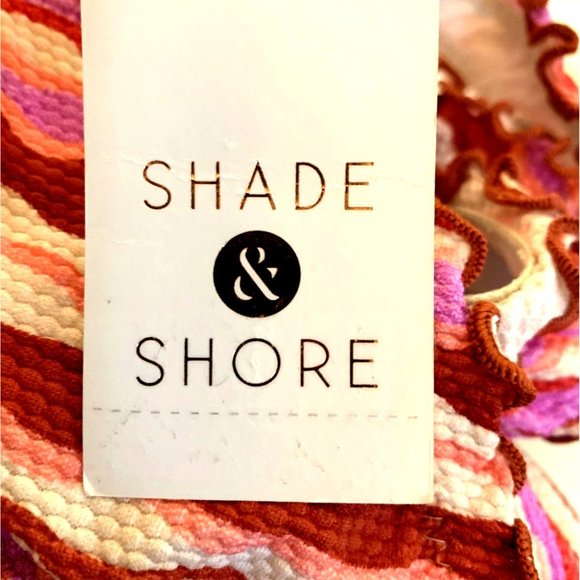 Shade & Shore Ruffle High Leg Extra Cheeky Bikini Bottom Pique Purple Size S - Picture 5 of 8